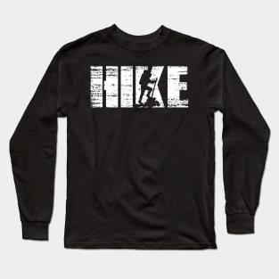 Distressed Look Hiking Gift For Hikers Long Sleeve T-Shirt